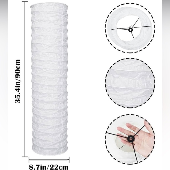 FERCAISH Paper Floor Lamp Shade - Picture 2 of 7